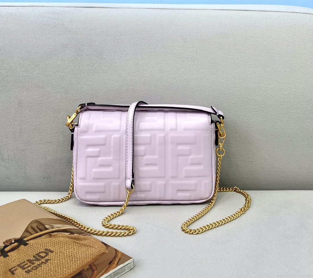 Fendi 8BS017 Baguette Mini Light Purple leather 0135S bag