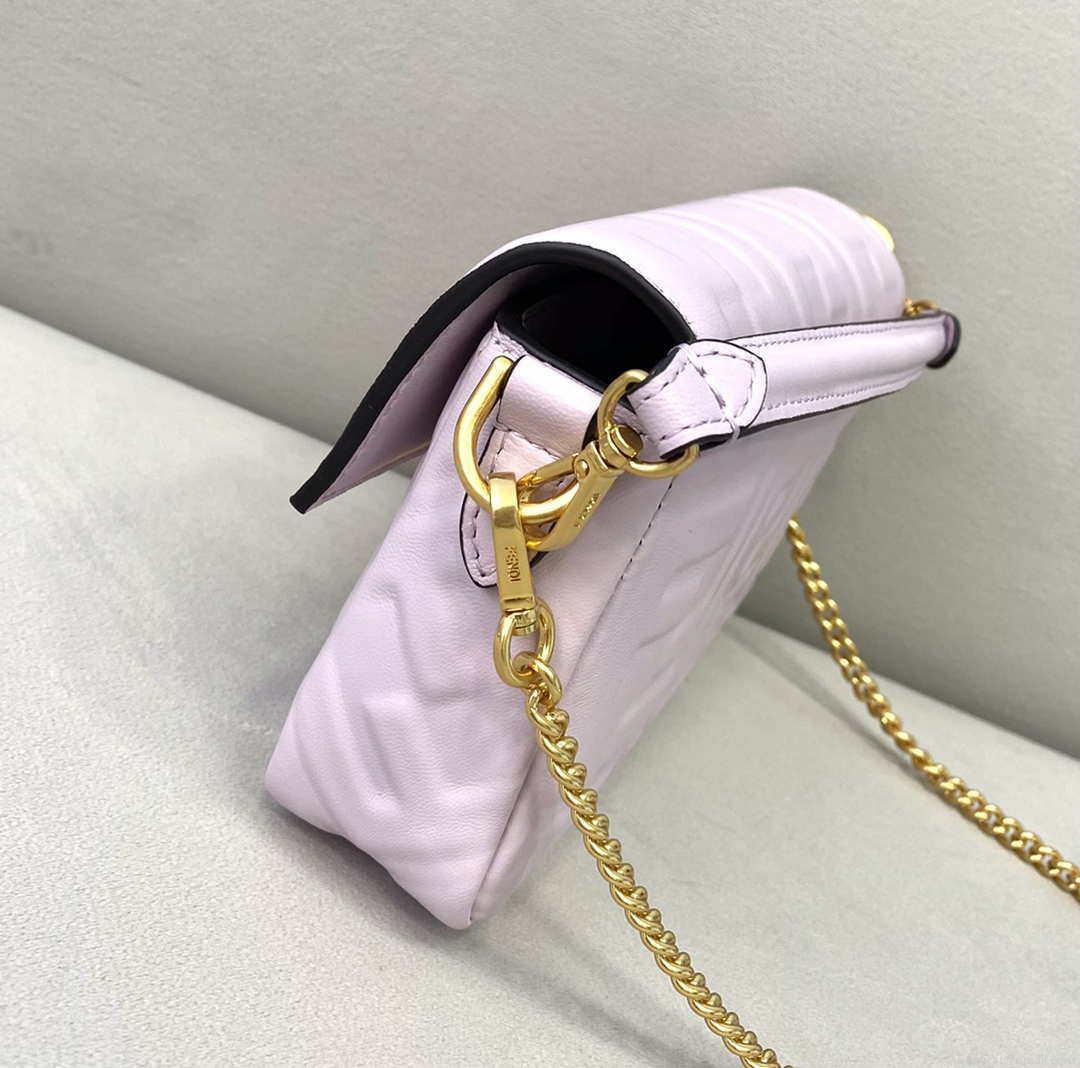 Fendi 8BS017 Baguette Mini Light Purple leather 0135S bag