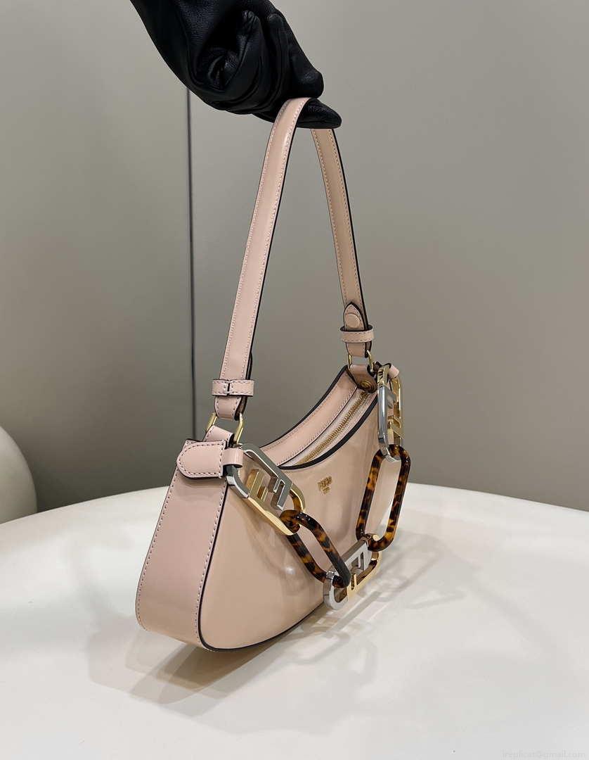 Fendi O’Lock Swing Pink leather pouch 8BS068AHM0F1DMY 8573