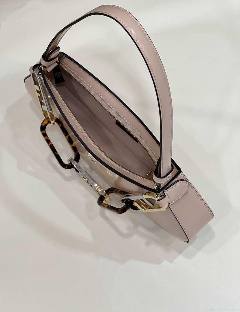 Fendi O’Lock Swing Pink leather pouch 8BS068AHM0F1DMY 8573