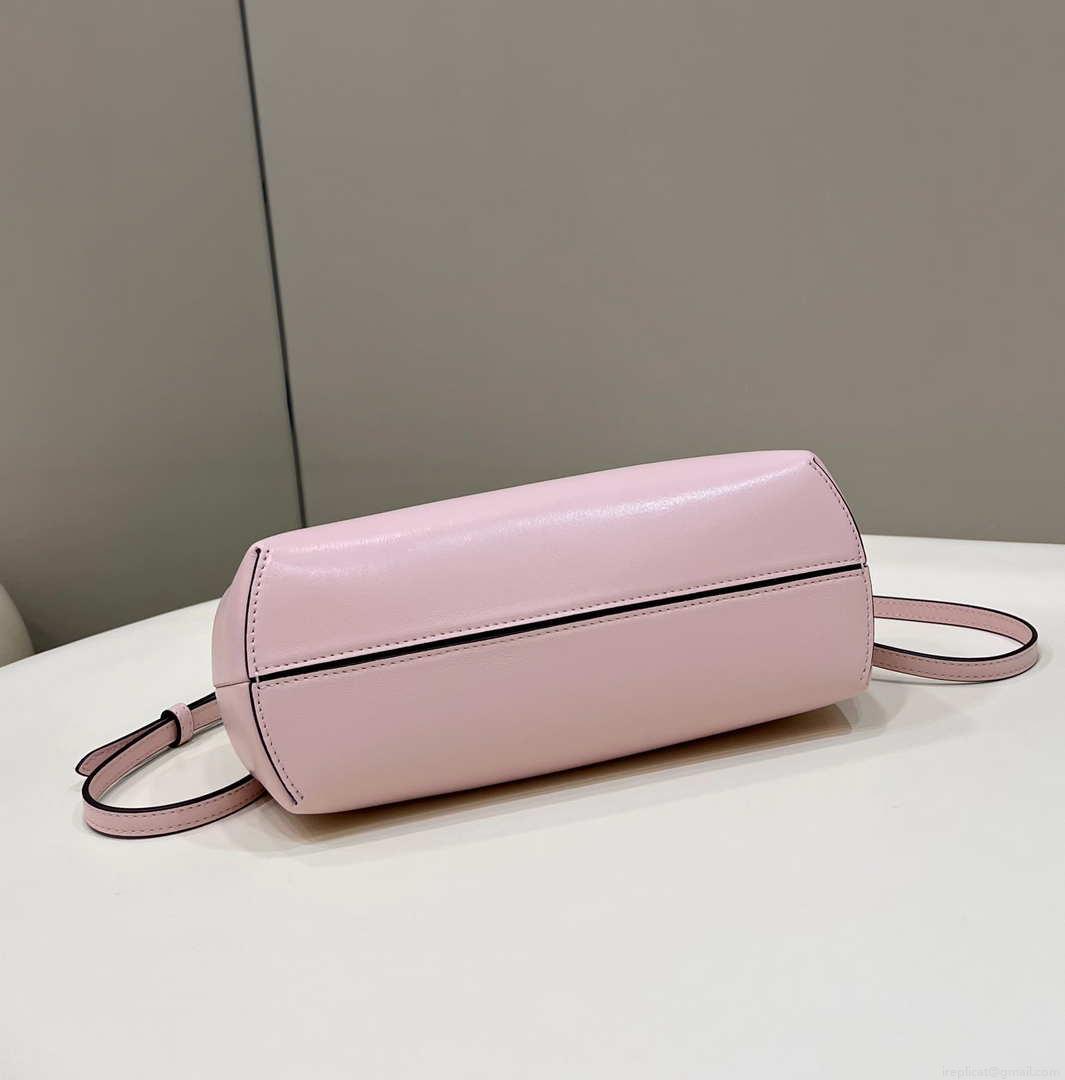 Fendi 8BP129 First Small Fuchsia leather and python leather bag 80043M Pink