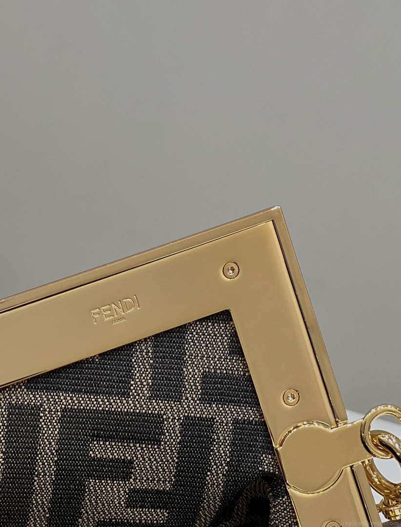 Fendi 8BP129 First Small Fuchsia leather bag 80018M Gray