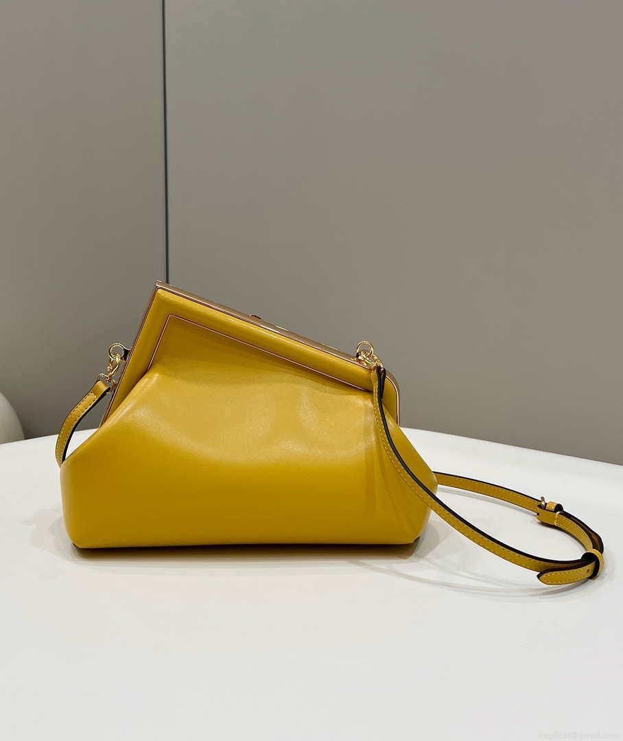 Fendi 8BP129 First Small Fuchsia leather bag 80018M Yellow