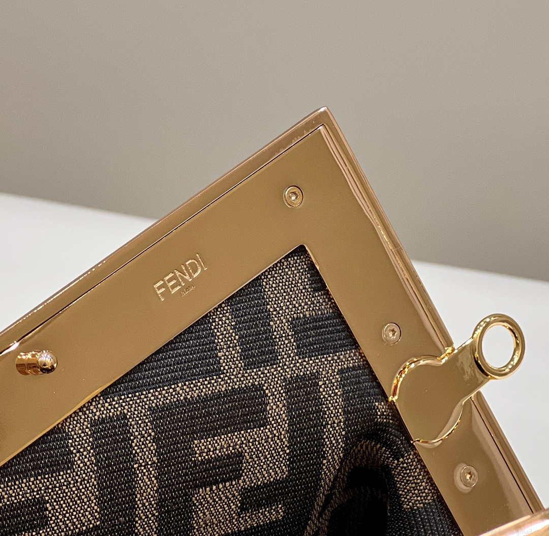Fendi 8BP129 First Small Fuchsia leather bag 80018M Yellow