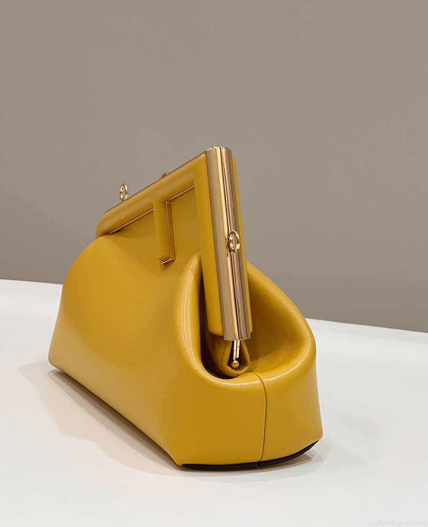 Fendi 8BP129 First Small Fuchsia leather bag 80018M Yellow