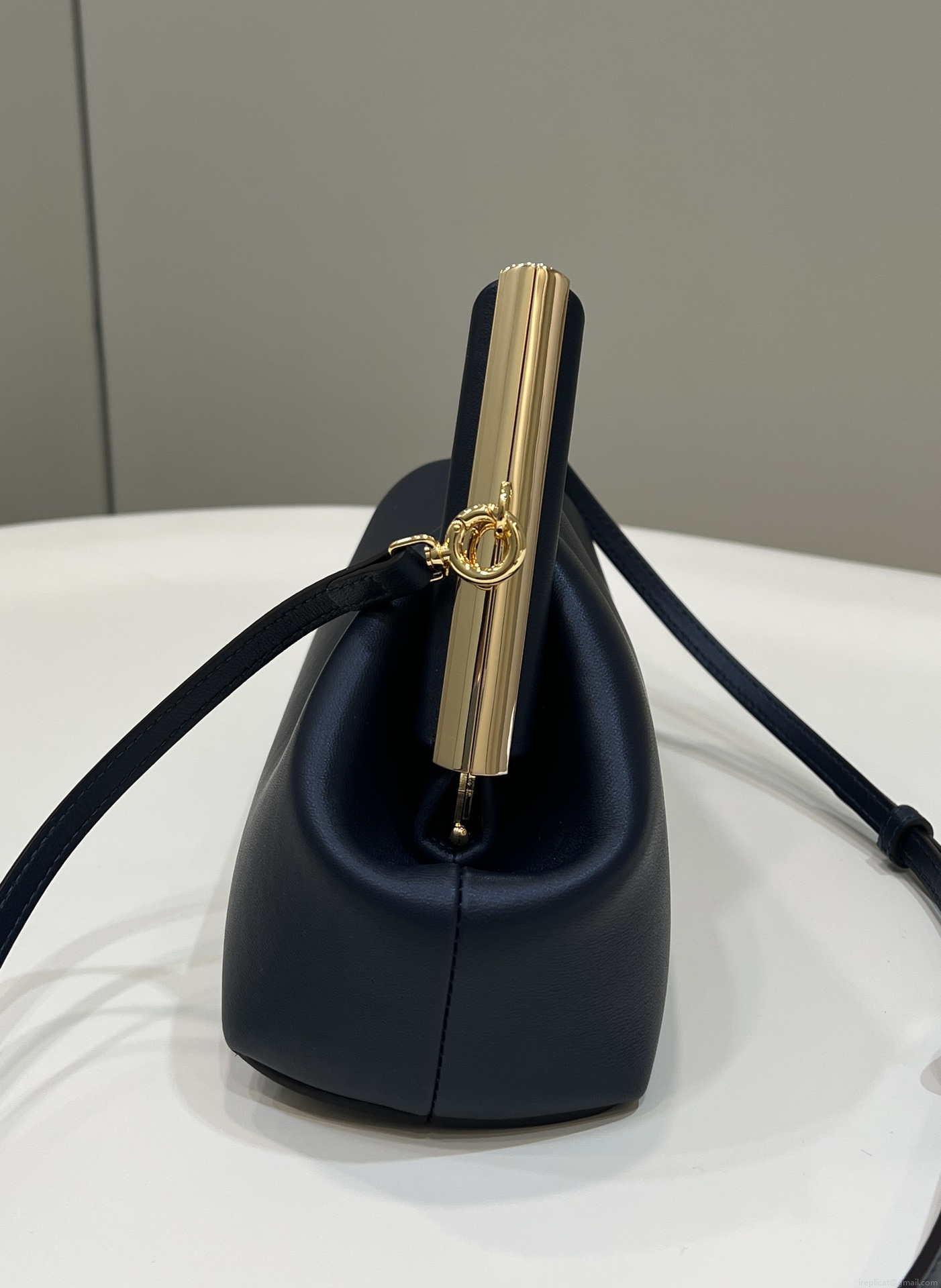 Fendi 8BP129 First Small Fuchsia leather bag 80018M Navy Blue