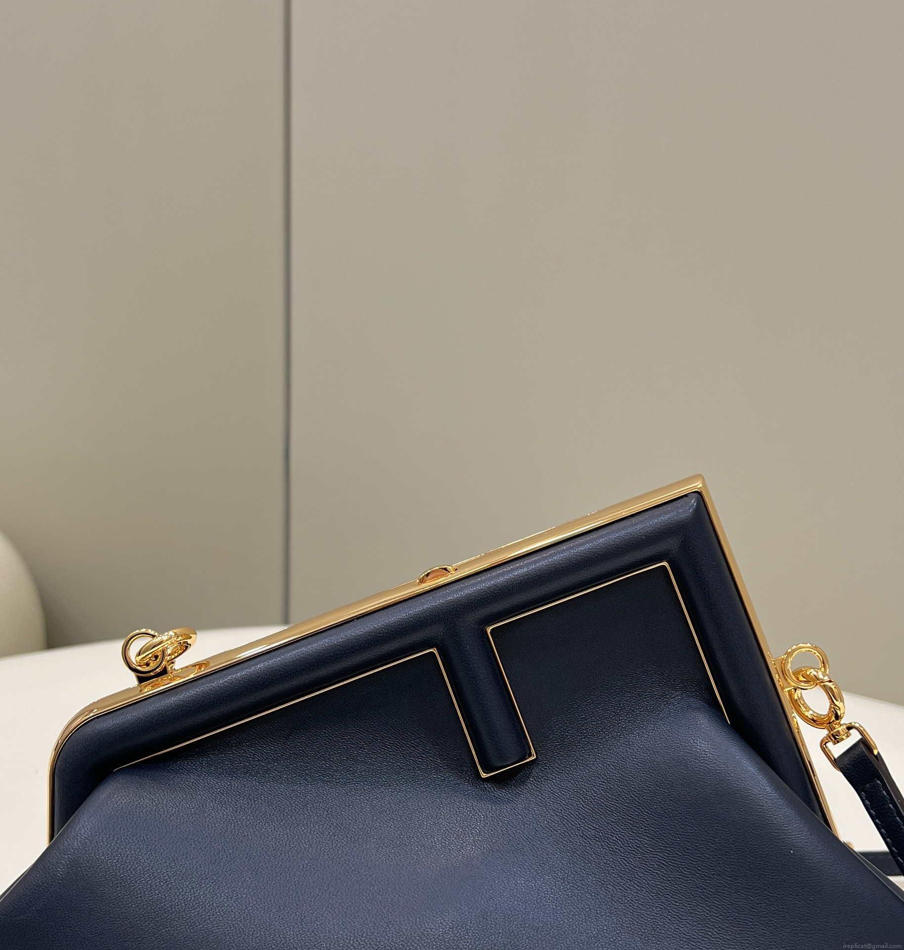 Fendi 8BP129 First Small Fuchsia leather bag 80018M Navy Blue