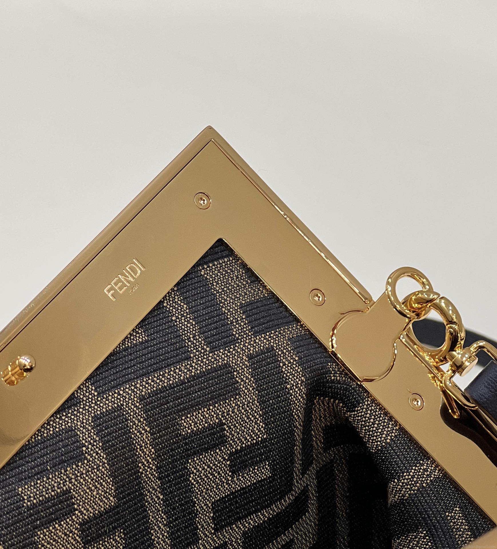 Fendi 8BP129 First Small Fuchsia leather bag 80018M Navy Blue