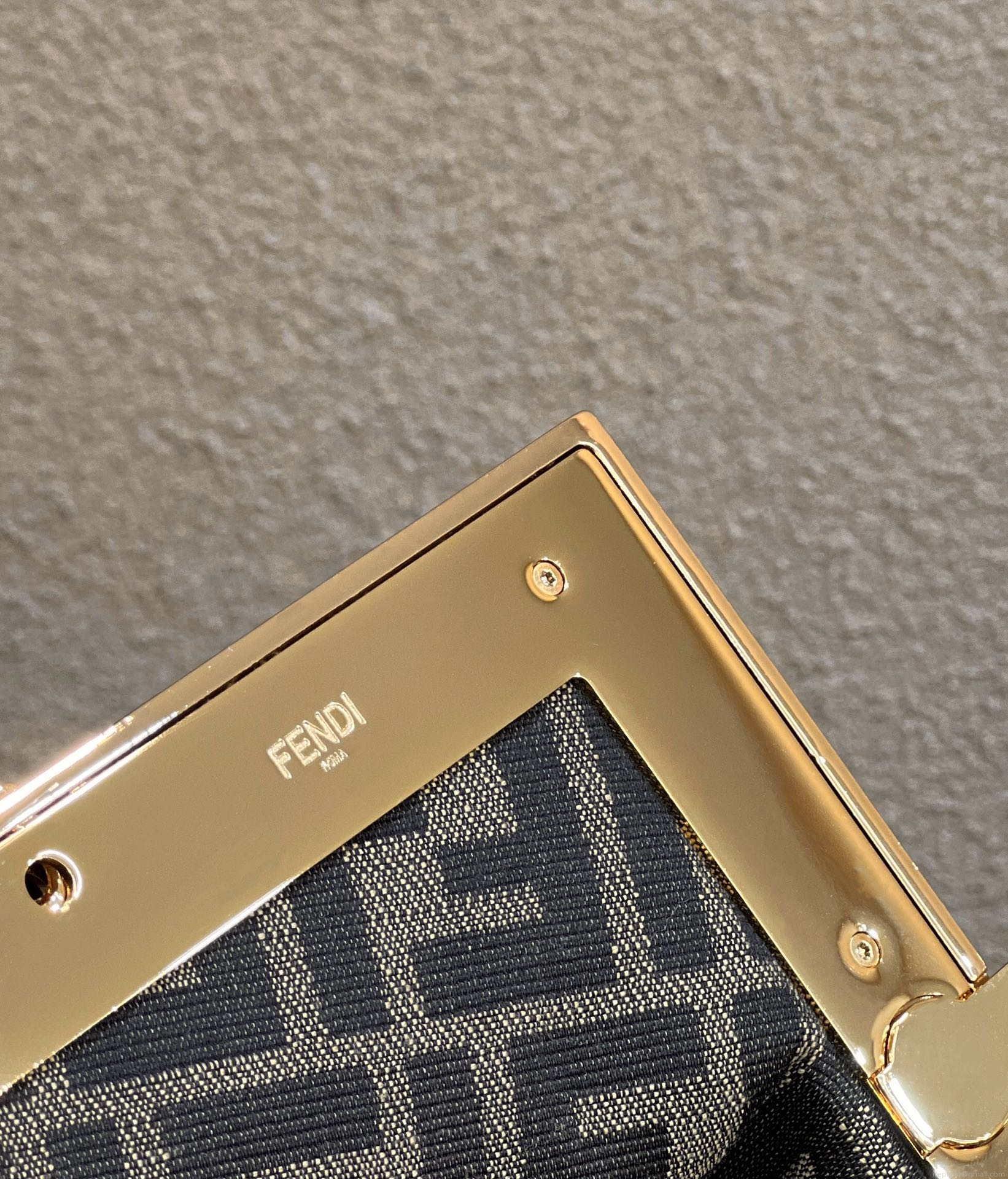 Fendi 8BP127 Fendi First Medium Khaki suede bag