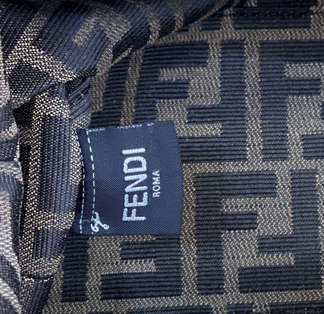 Fendi 8BP127 Fendi First Medium Khaki suede bag