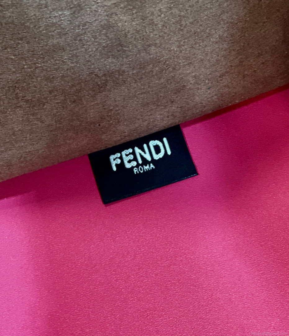 Fendi 8BH386 Sunshine Medium Bag Rose Red leather shopper 8266S