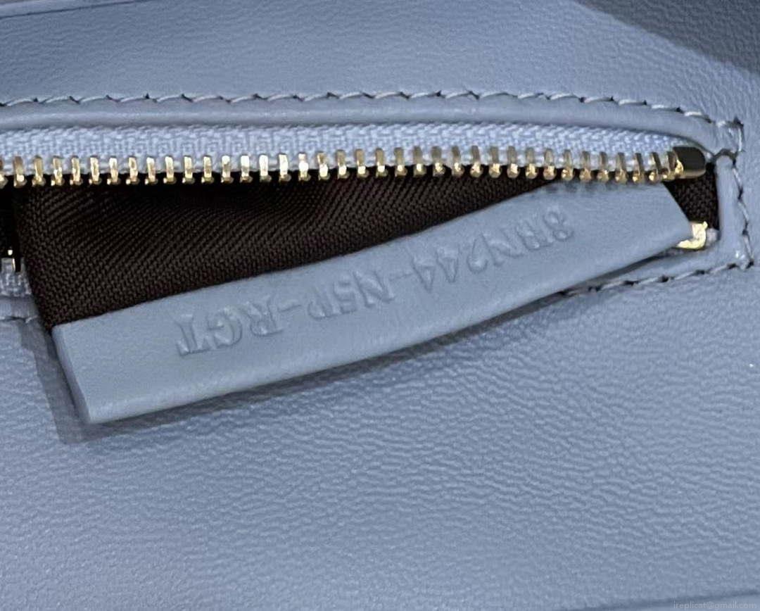 Fendi 8BN244 Peekaboo Iconic Mimi Blue Leather 8315 Bag