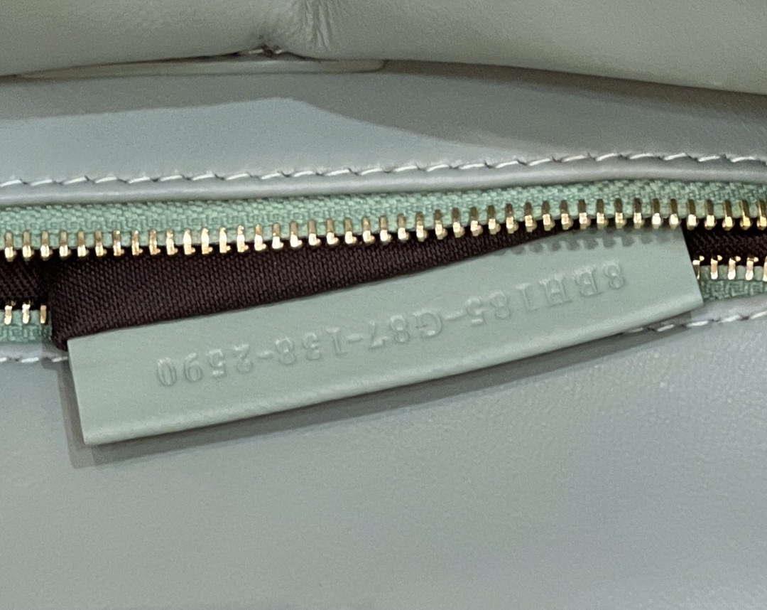 Fendi 8BN244 Peekaboo Iconic Mimi Green Leather 8315 Bag