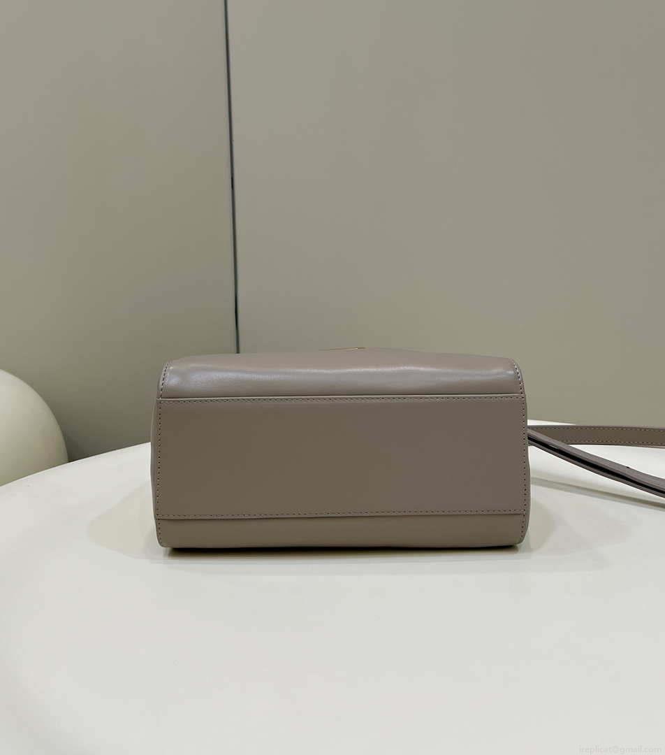 Fendi 8BN244 Peekaboo Iconic Mimi Gray Leather 8315 Bag