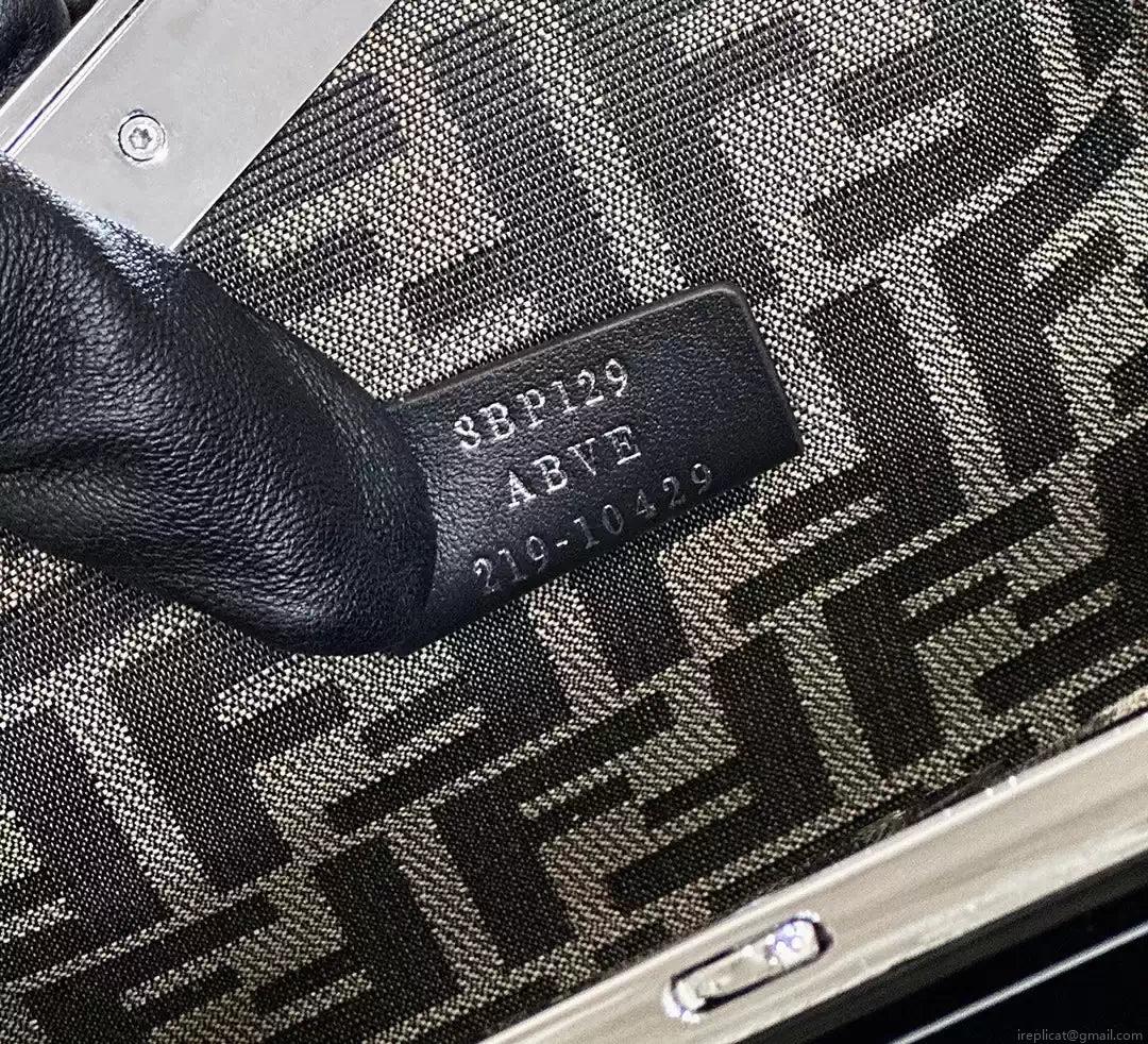Fendi 8BP129 Fendi First Small Black patent leather bag