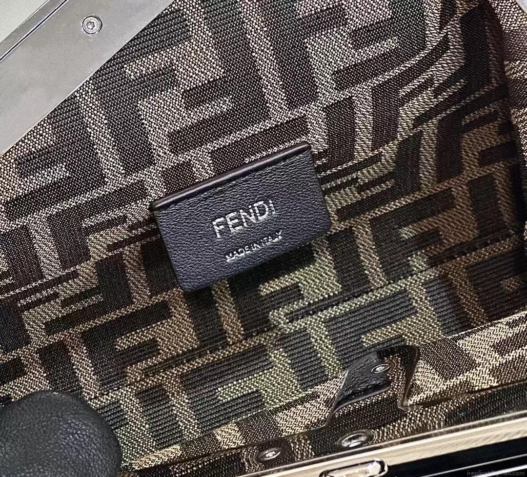 Fendi 8BP129 Fendi First Small Black patent leather bag
