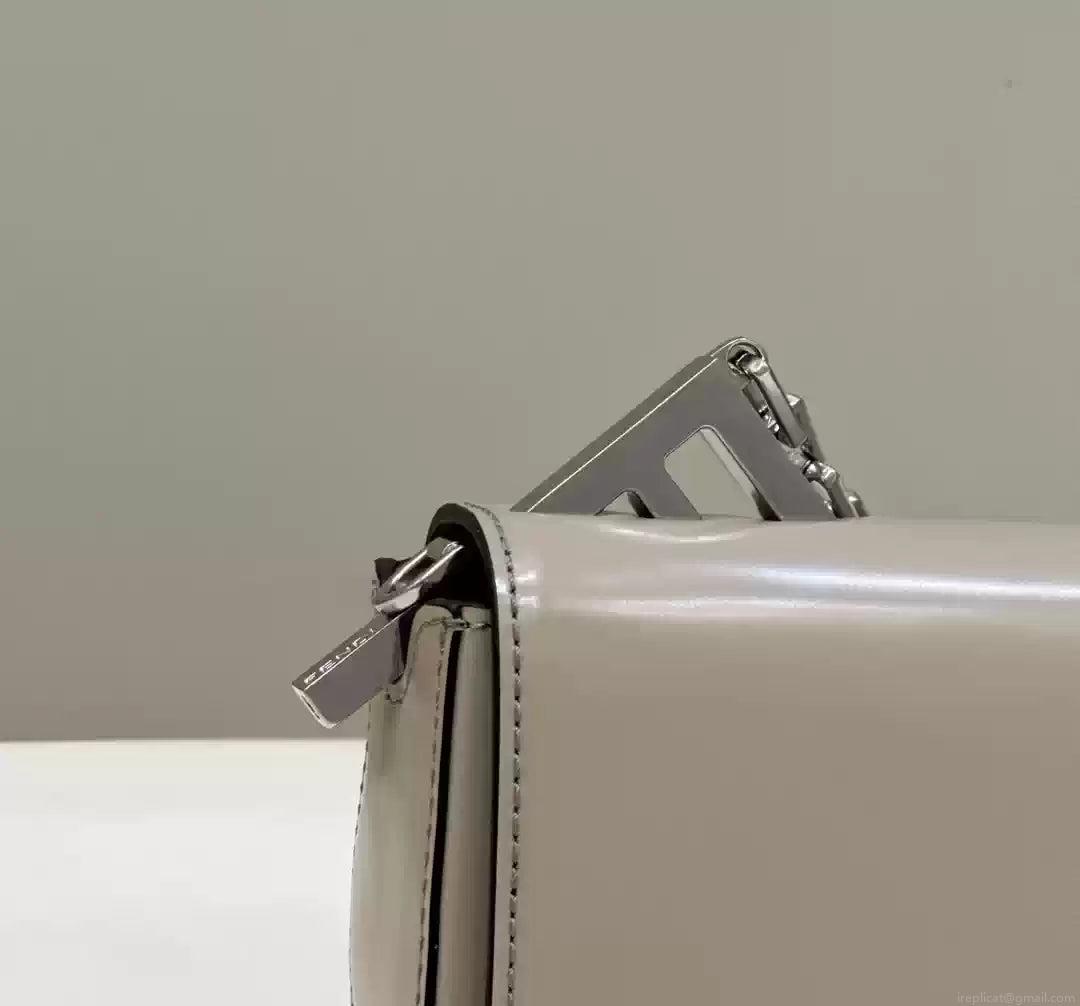 Fendi 8BS072 Fendi First Sight Gray leather mini bag