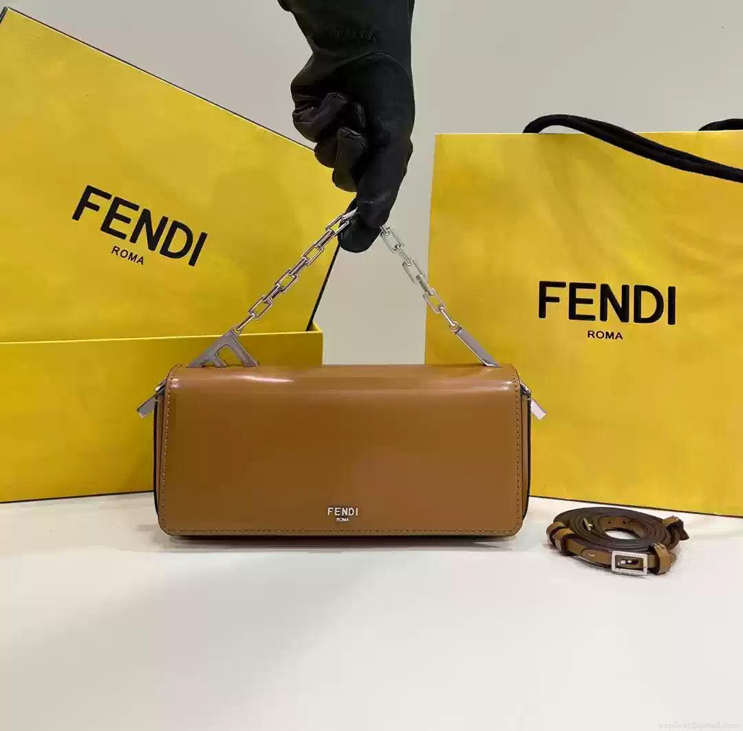 Fendi 8BS072 Fendi First Sight Brown leather mini bag