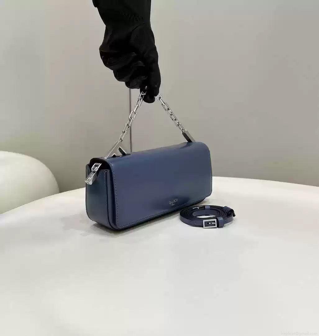 Fendi 8BS072 Fendi First Sight Blue leather mini bag