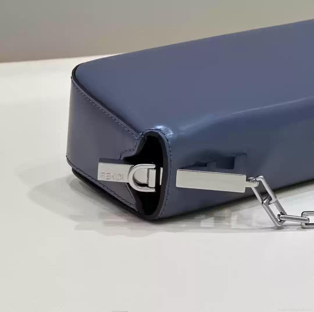 Fendi 8BS072 Fendi First Sight Blue leather mini bag
