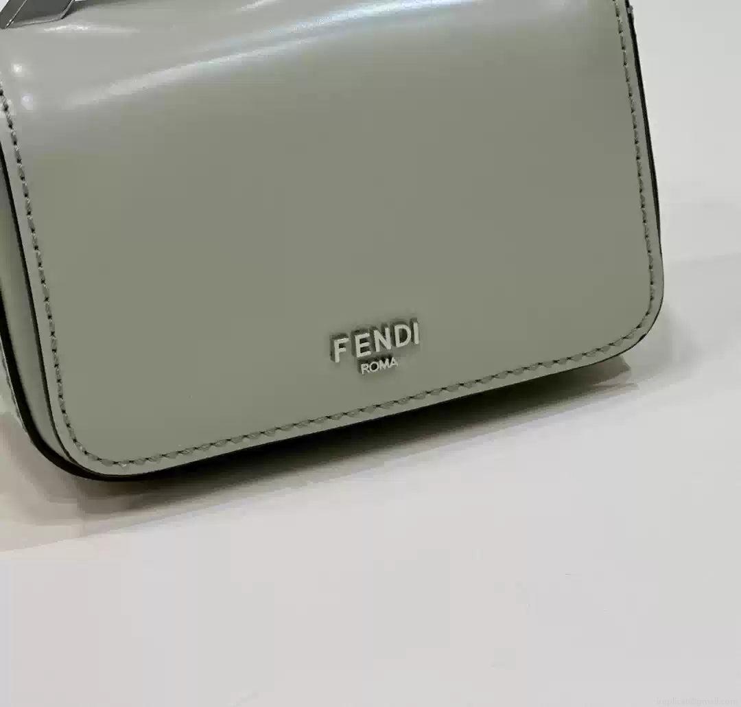 Fendi 7AS173 Fendi First Sight Light Green leather Nano bag