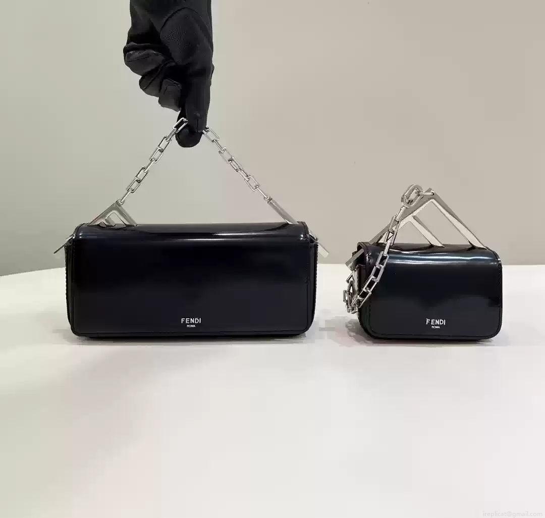 Fendi 7AS173 Fendi First Sight Black leather Nano bag