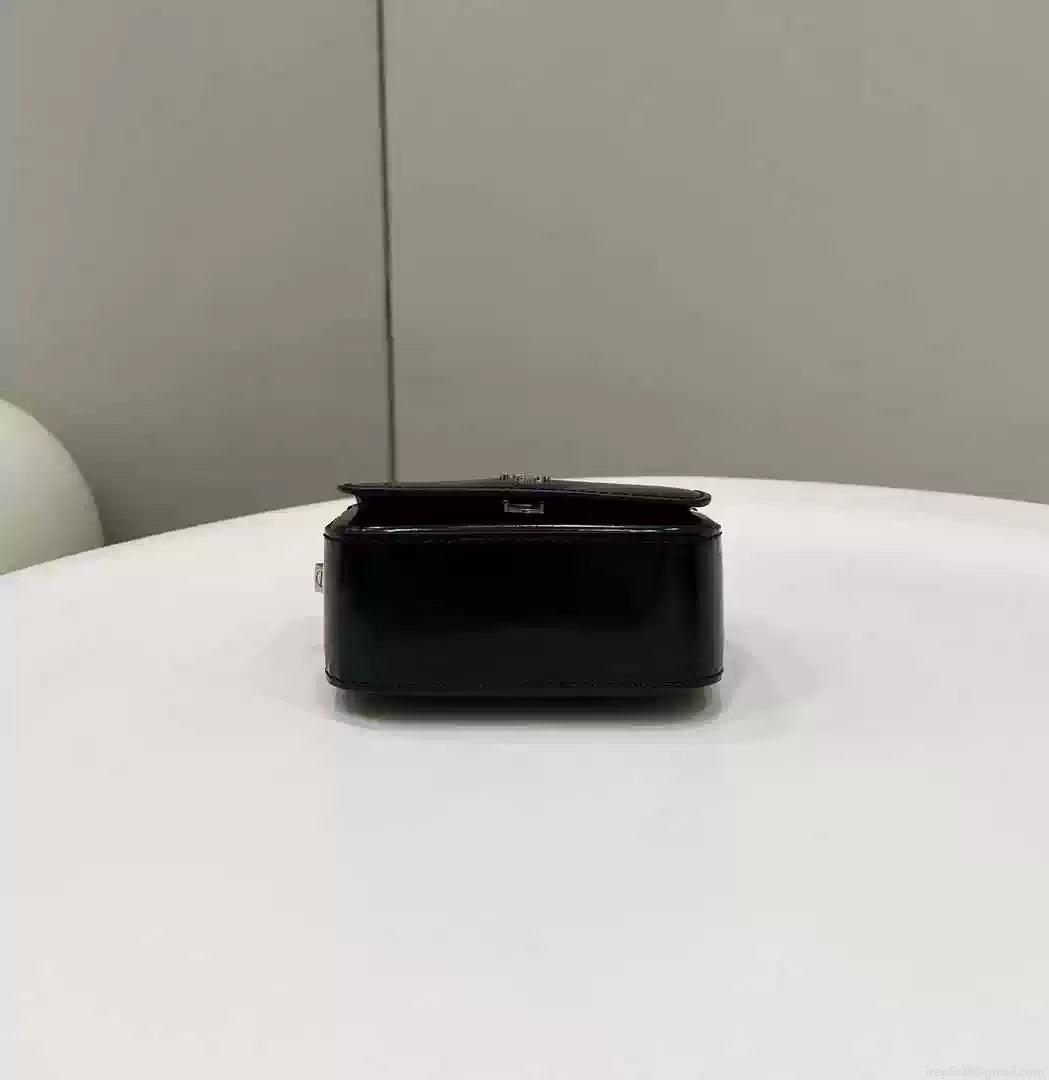 Fendi 7AS173 Fendi First Sight Black leather Nano bag