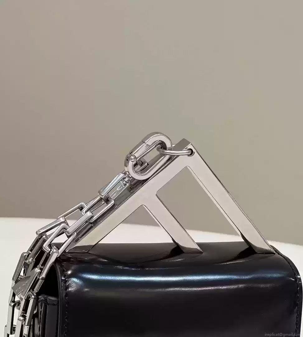 Fendi 7AS173 Fendi First Sight Black leather Nano bag