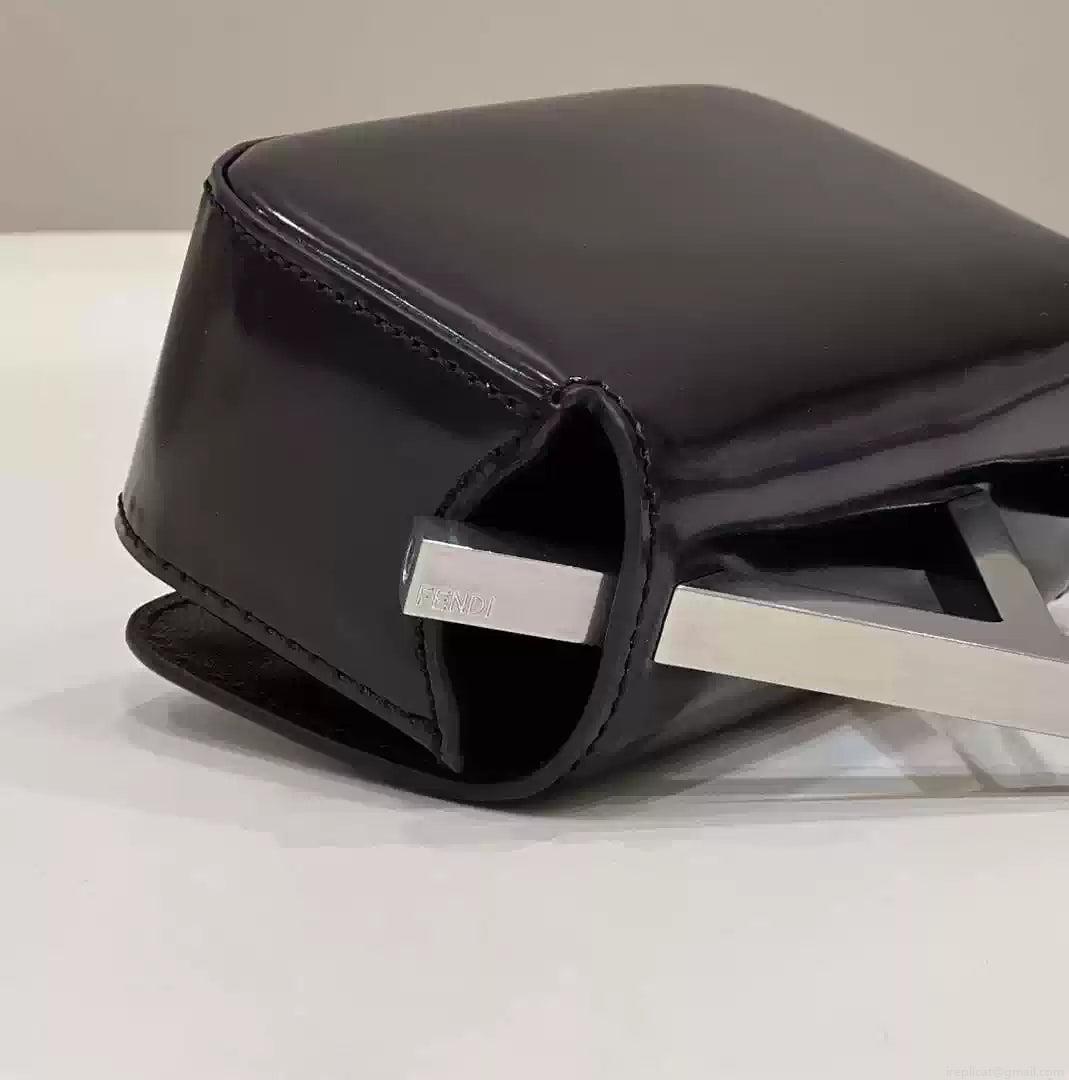 Fendi 7AS173 Fendi First Sight Black leather Nano bag