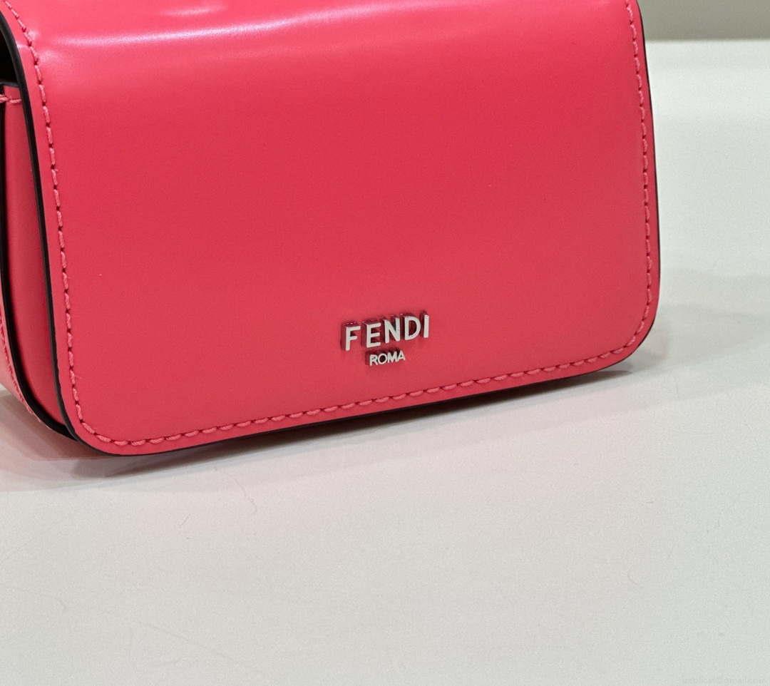 Fendi 7AS173 Fendi First Sight Red leather Nano bag