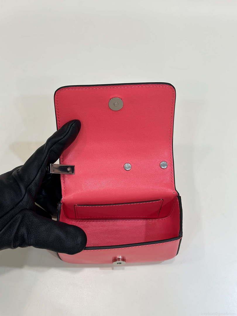 Fendi 7AS173 Fendi First Sight Red leather Nano bag