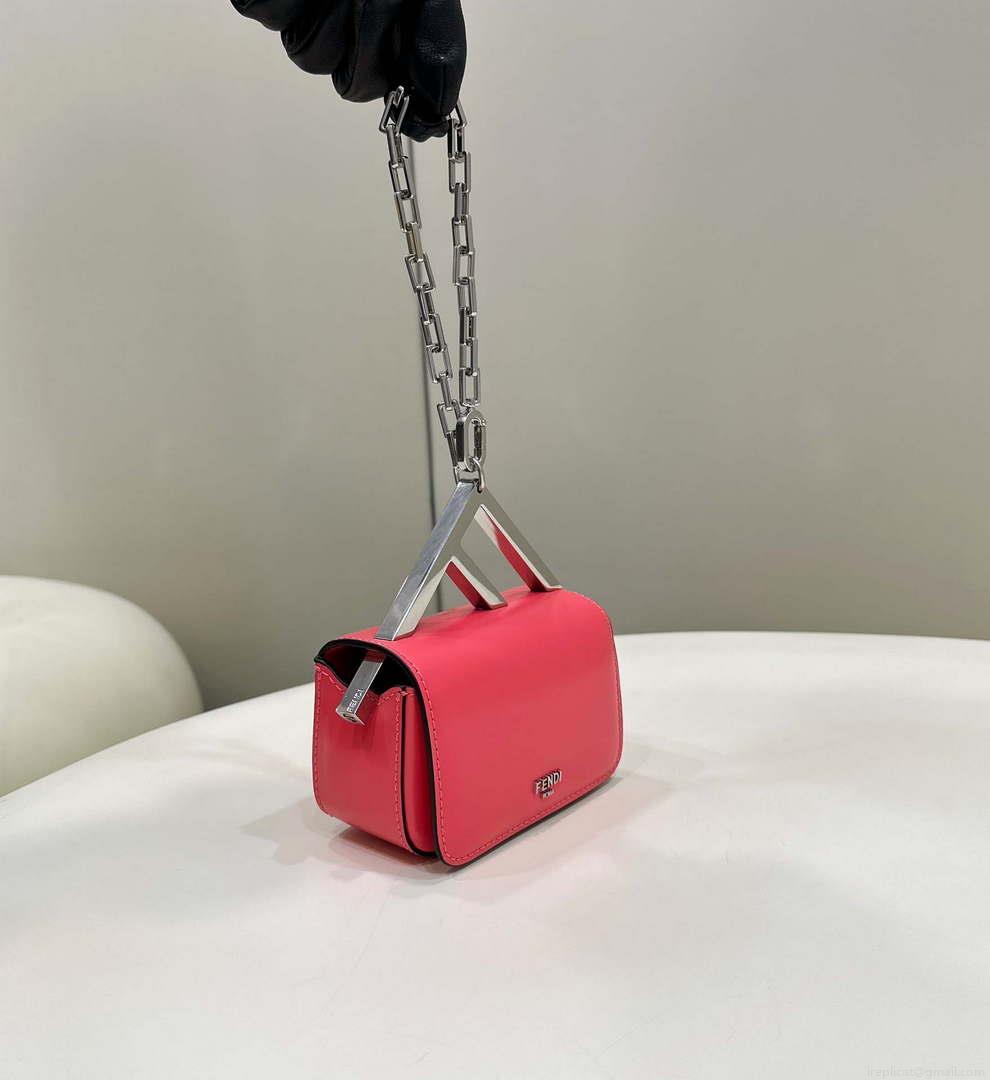 Fendi 7AS173 Fendi First Sight Red leather Nano bag