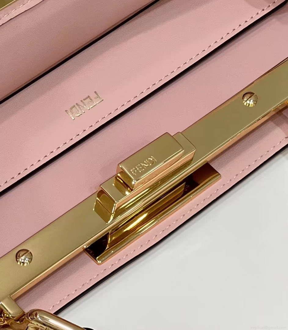 Fendi 8BN321 Peekaboo Iseeu Medium Pink Leather Bag 8596L