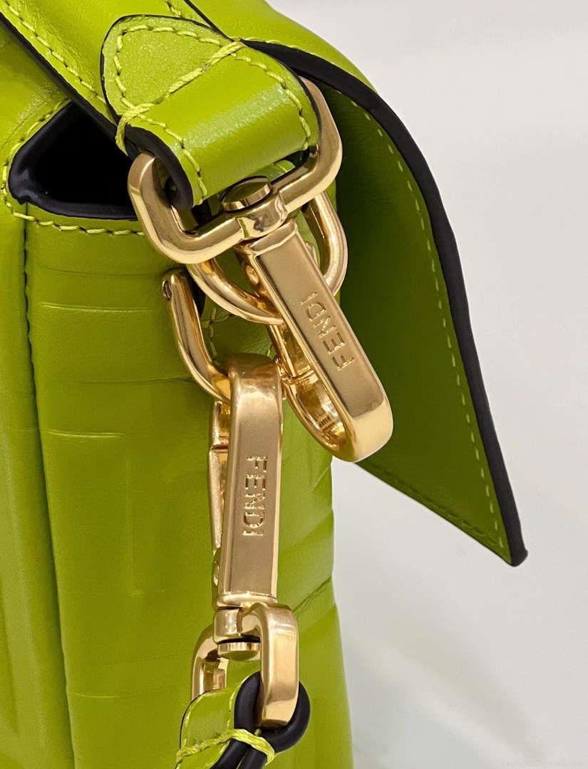 Fendi 8BR600 Baguette Medium Lemon green leather 0135M bag