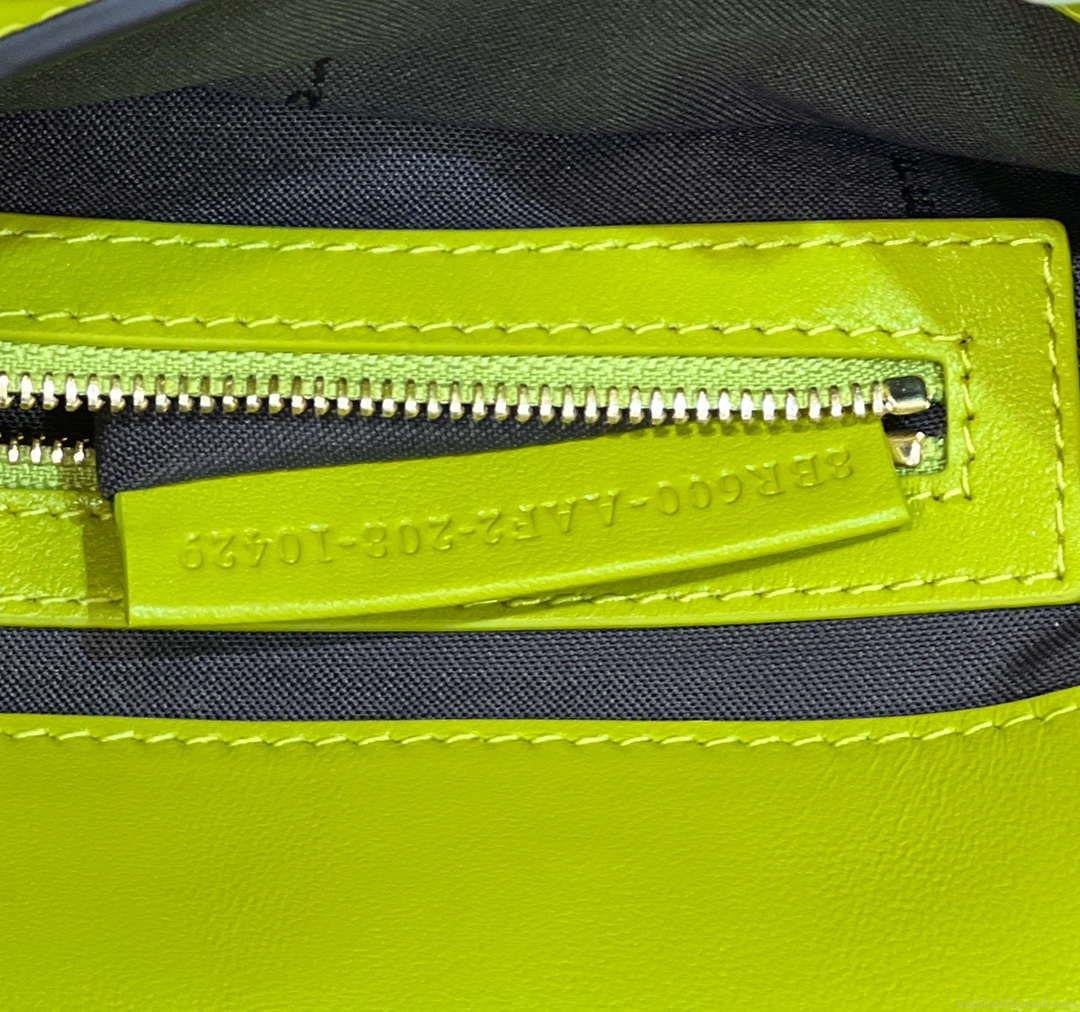 Fendi 8BR600 Baguette Medium Lemon green leather 0135M bag