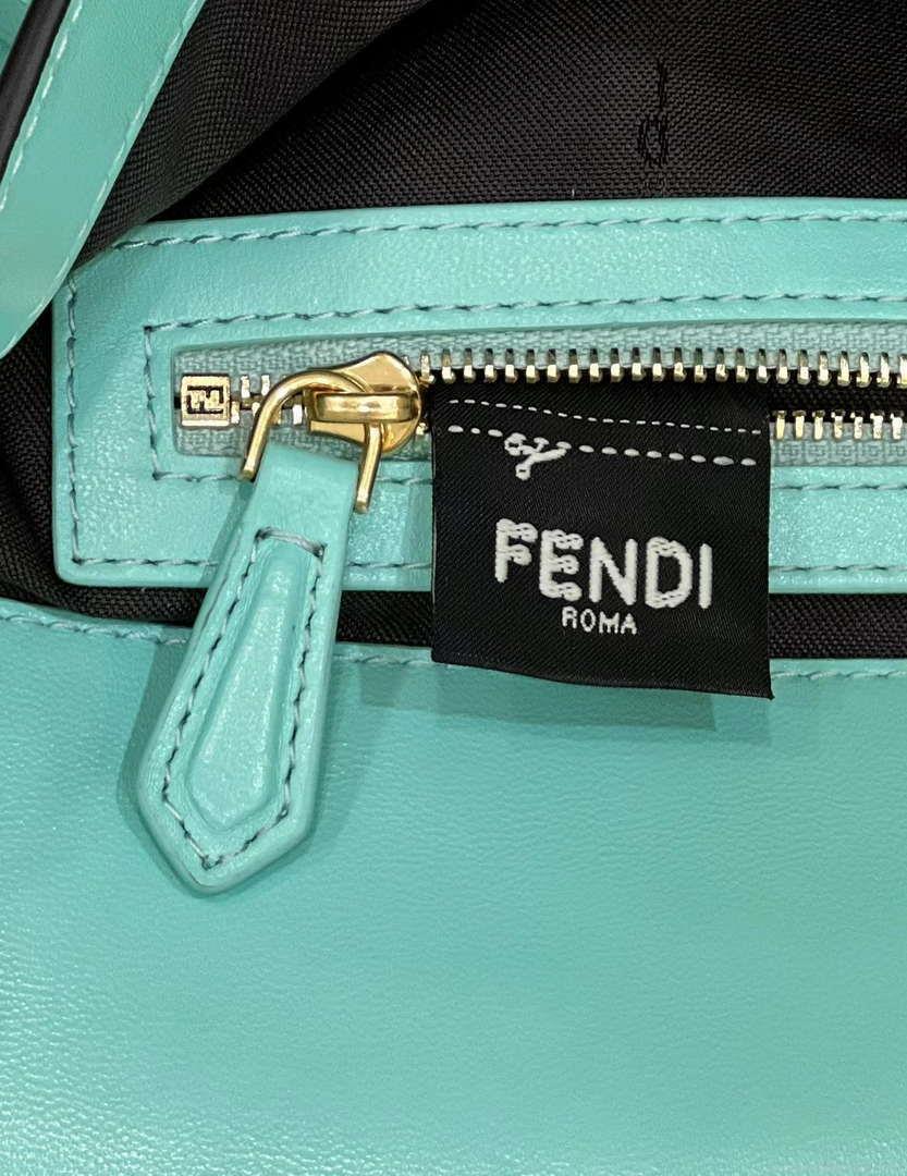 Fendi 8BR600 Baguette Medium Aqua leather 0135M bag