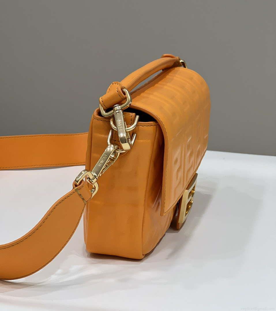Fendi 8BR600 Baguette Medium Orange leather 0135M bag