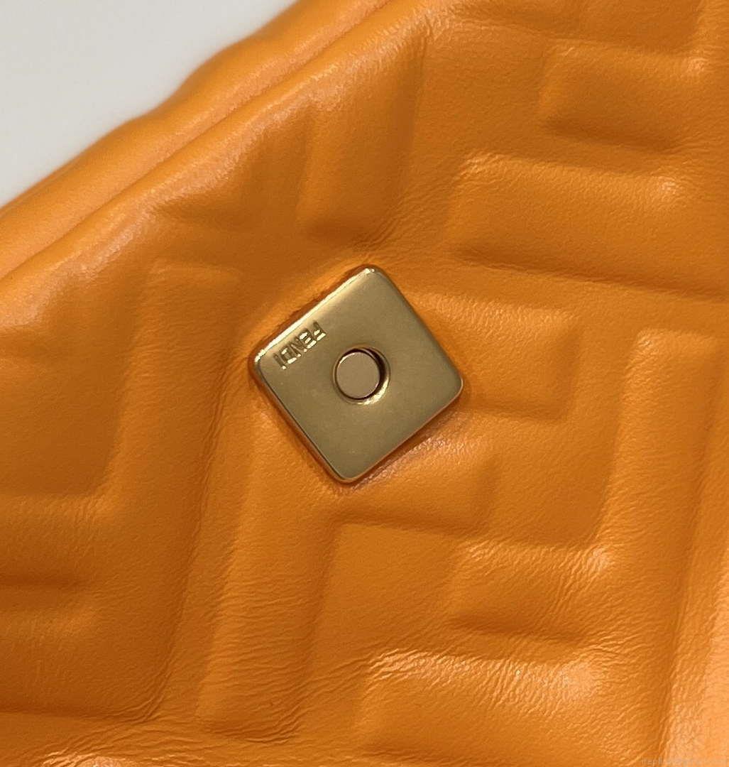 Fendi 8BR600 Baguette Medium Orange leather 0135M bag