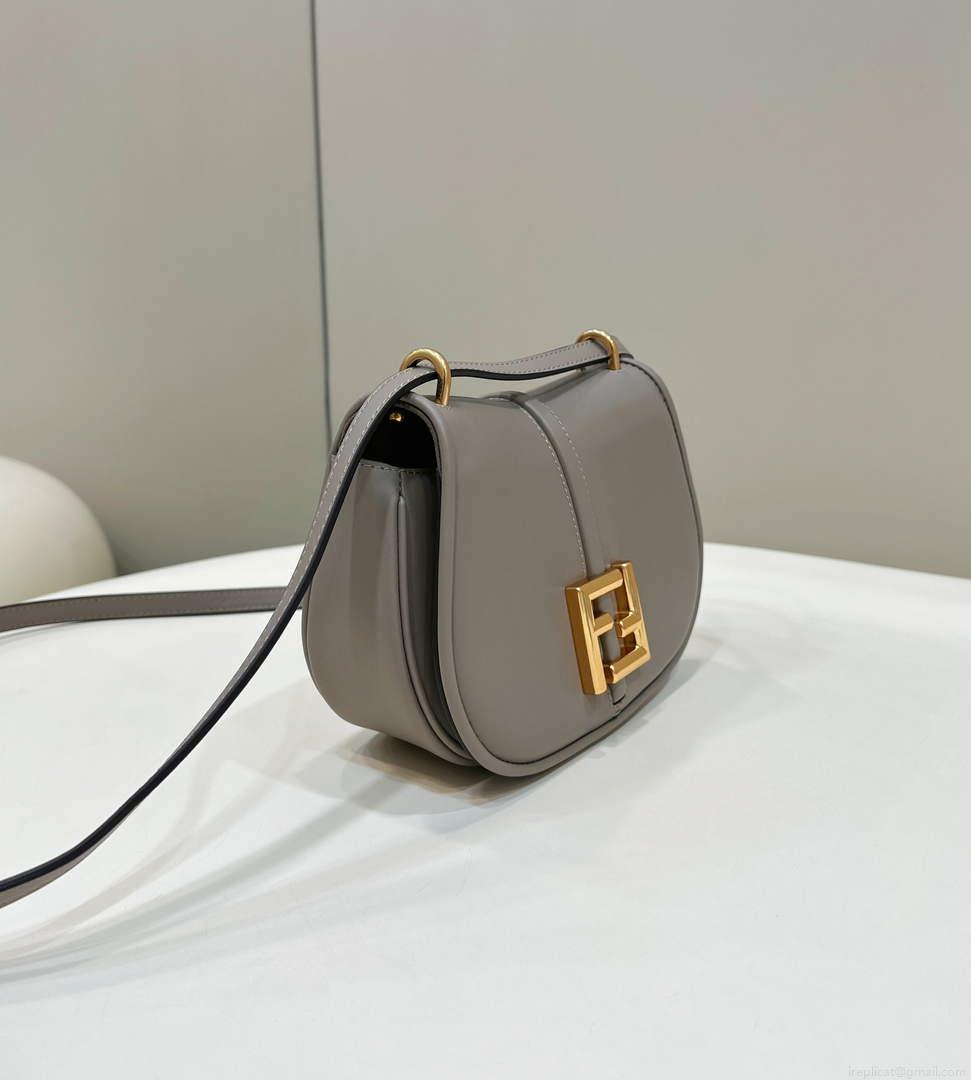 Fendi 8BS082 C’mon Mini Dove-grey Smooth Leather and Full-grain Leather Bag