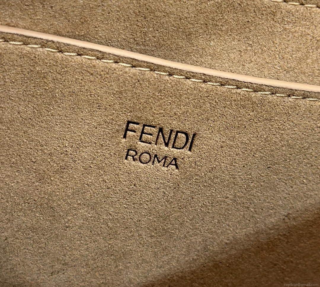 Fendi 8BS082 C’mon Mini White Leather Bag