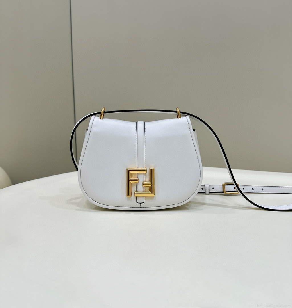 Fendi 8BS082 C’mon Mini White Leather Bag