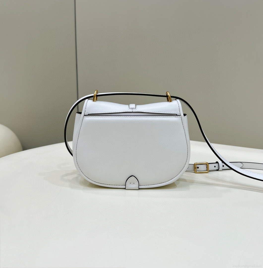 Fendi 8BS082 C’mon Mini White Leather Bag