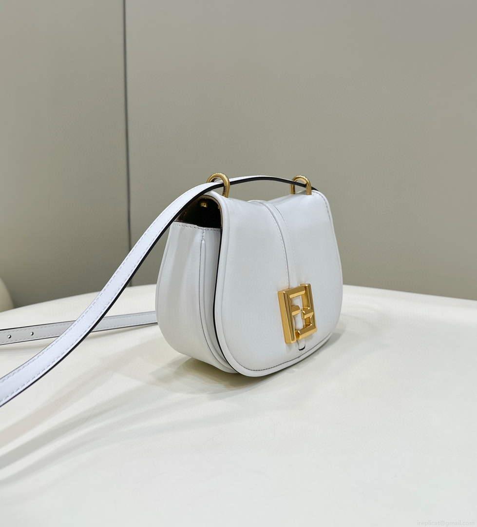 Fendi 8BS082 C’mon Mini White Leather Bag