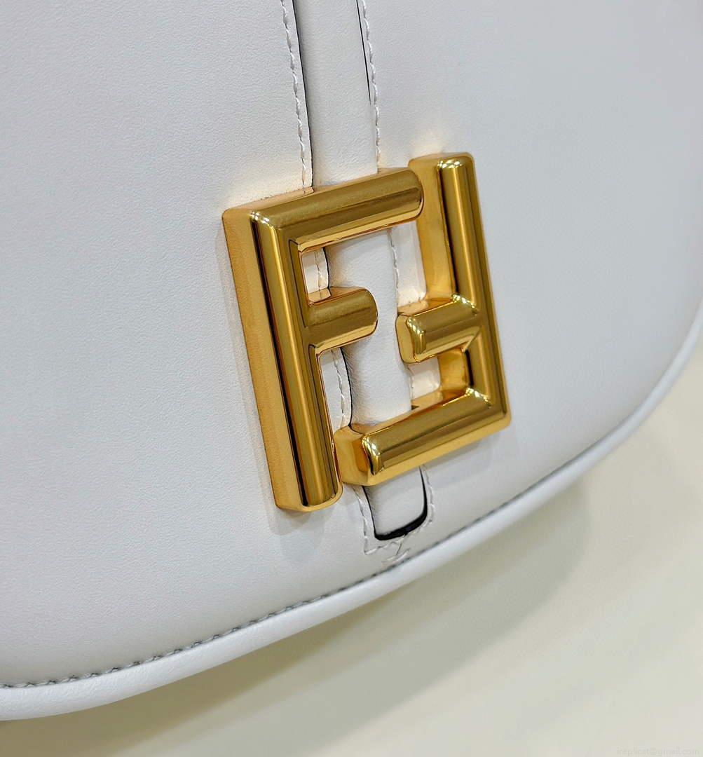 Fendi 8BS082 C’mon Mini White Leather Bag