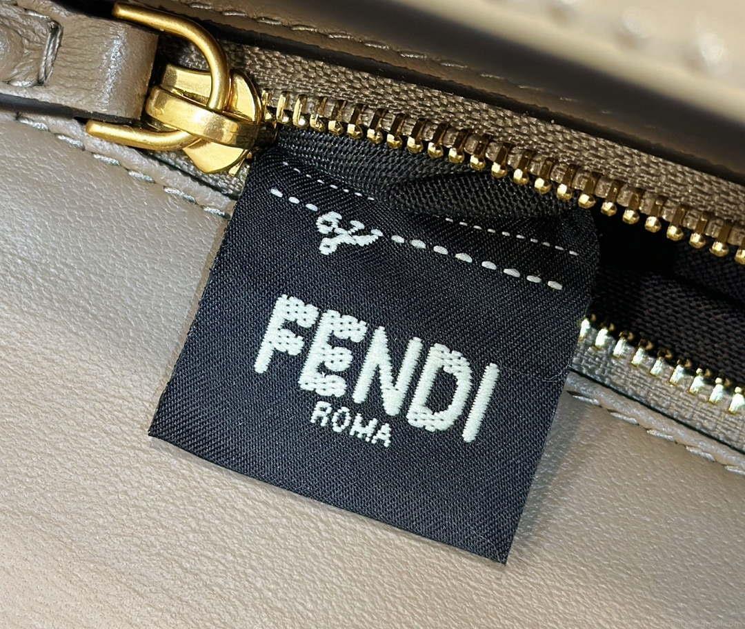 Fendi 8BR600 Baguette Medium Crocodile leather 8628 bag Apricot