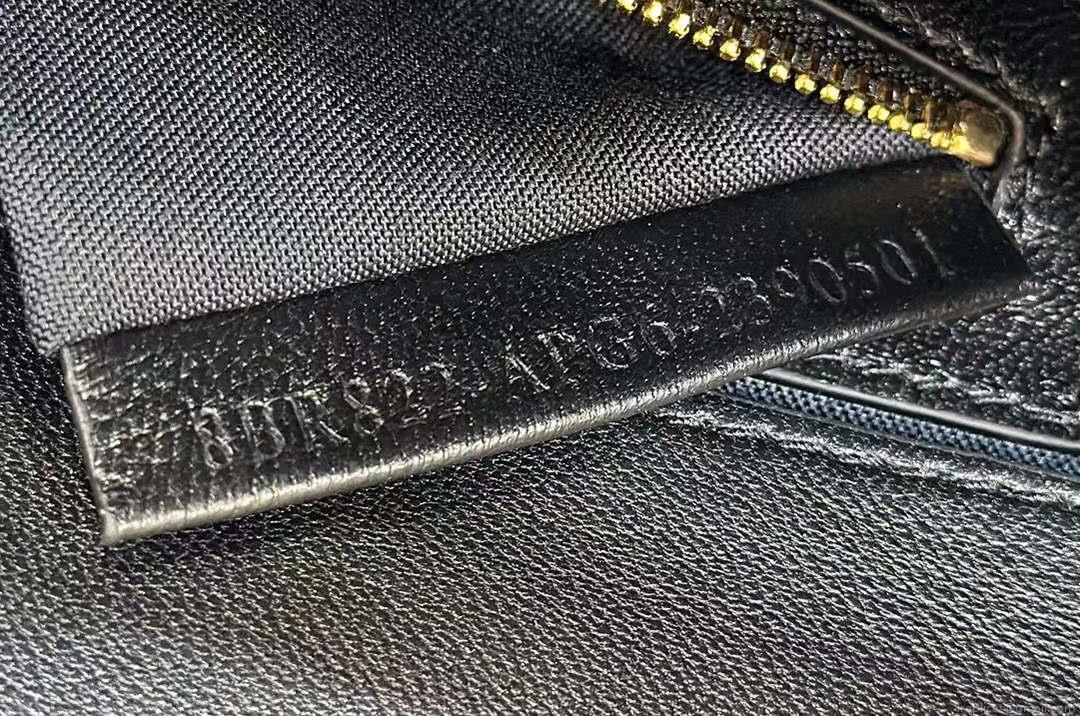 Fendi 8BR600 Baguette Medium Black leather 8629 bag Black