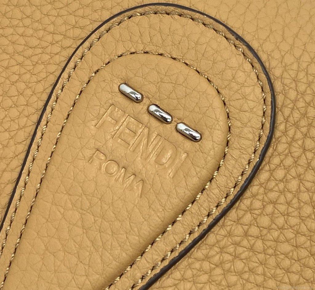 Fendi 655 Fendi Moonlight Shoulder Saddle Leather Bag Brown