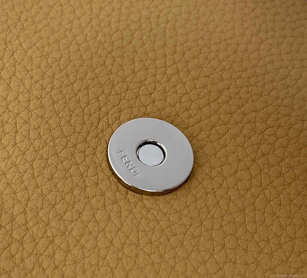 Fendi 655 Fendi Moonlight Shoulder Saddle Leather Bag Brown