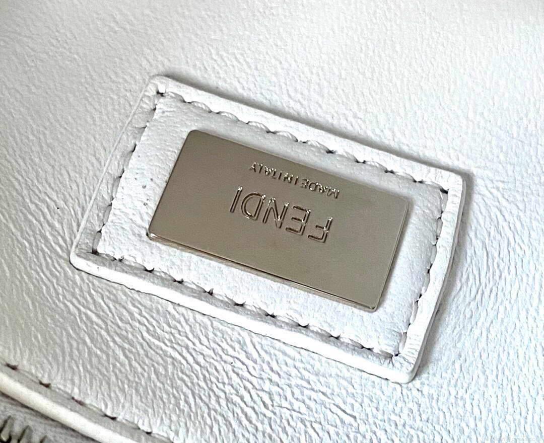 Fendi 5510S Peekaboo Iconic Essentially White Leather Bag