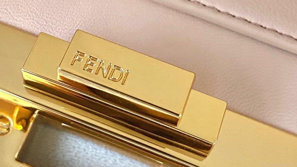 Fendi 70193 Peekaboo ISEEU MEDIUM Blue Leather Bag